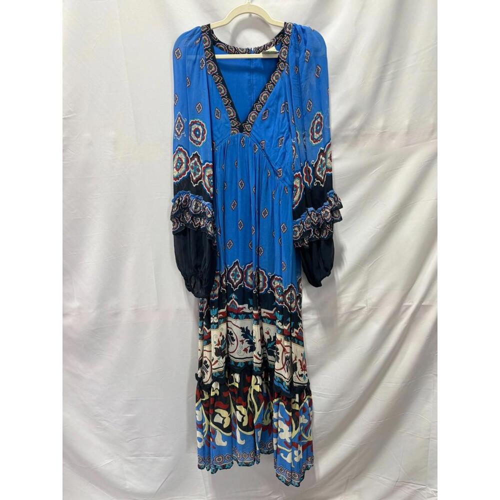 FARM Rio Anika Tiles Maxi Dress Size L Multicolor - Picture 4 of 16